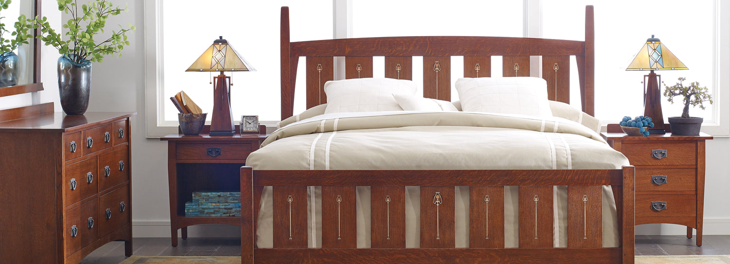 Stickley Furniture Harvey Ellis collection bed frame