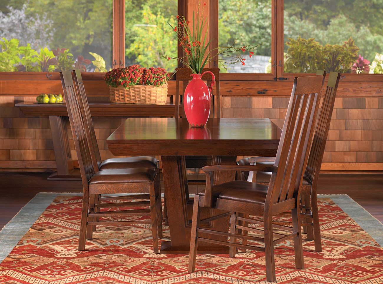 Highlands Pedestal Dining Table - Stickley Brand