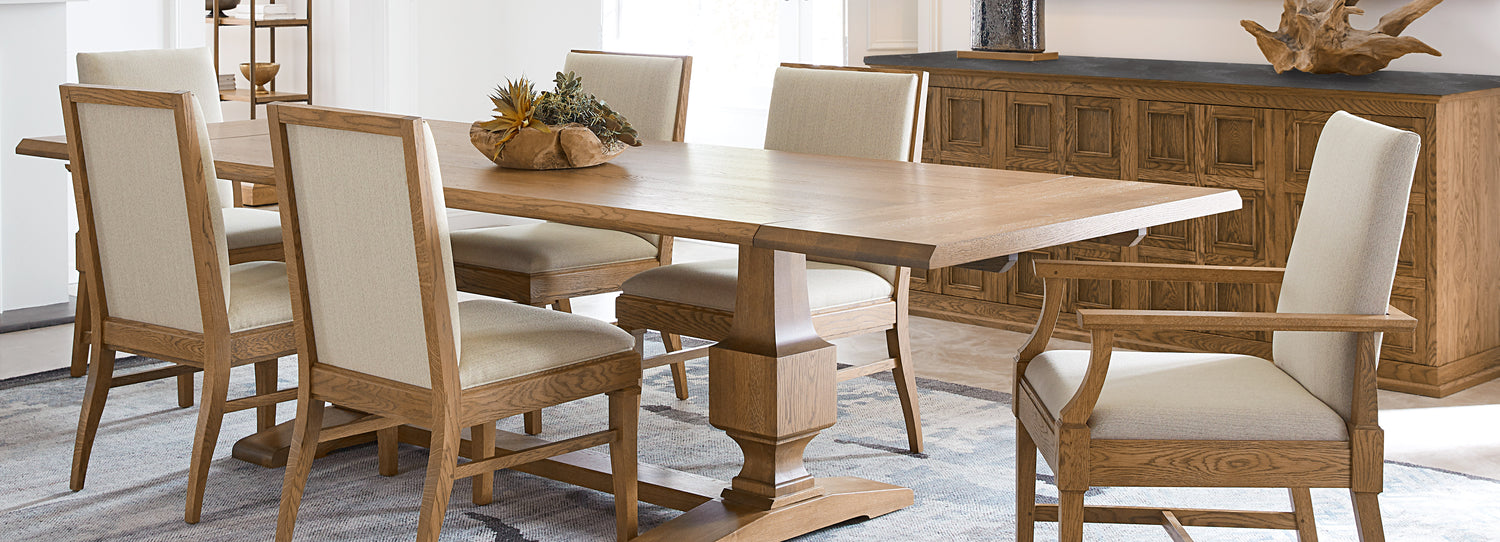 Stickley St. Lawrence collection table, chairs, and sideboard