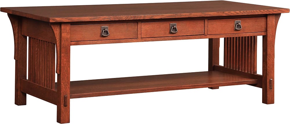 Three-Drawer Cocktail Table - Stickley Brand